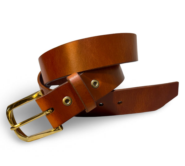 Fortuita Leather Belt - Ruggine and Gold – ChapterOne Leather