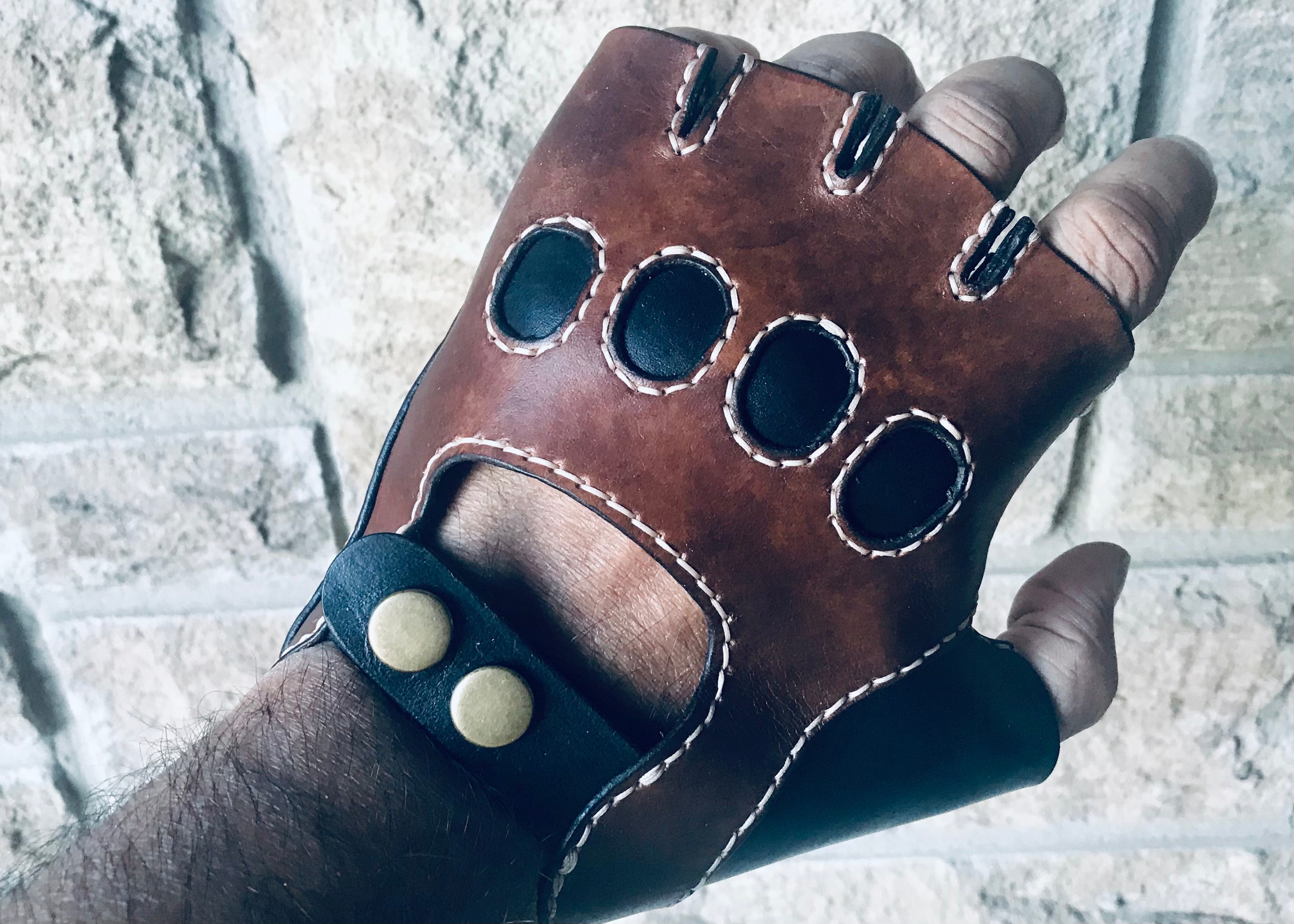 Black Fingerless Yoga Gloves with Slip-Free Beads